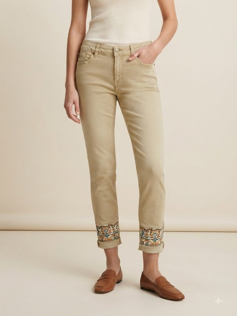 Desigual embellished khakis, EURO 36